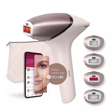 فيليبس لوميا 9900 ليزر منزلي لازاله الشعر مع اربع عدسات للجسم والوجه و الابط و البكيني